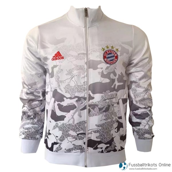 Bayern München Sweatjacken 2017-18 Weiß Fussballtrikots Günstig